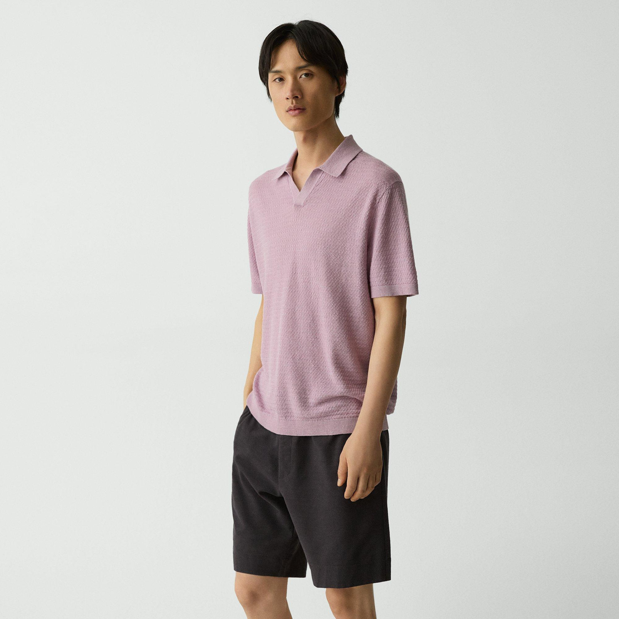 Brenan Polo Shirt in Pacific Linen - 3