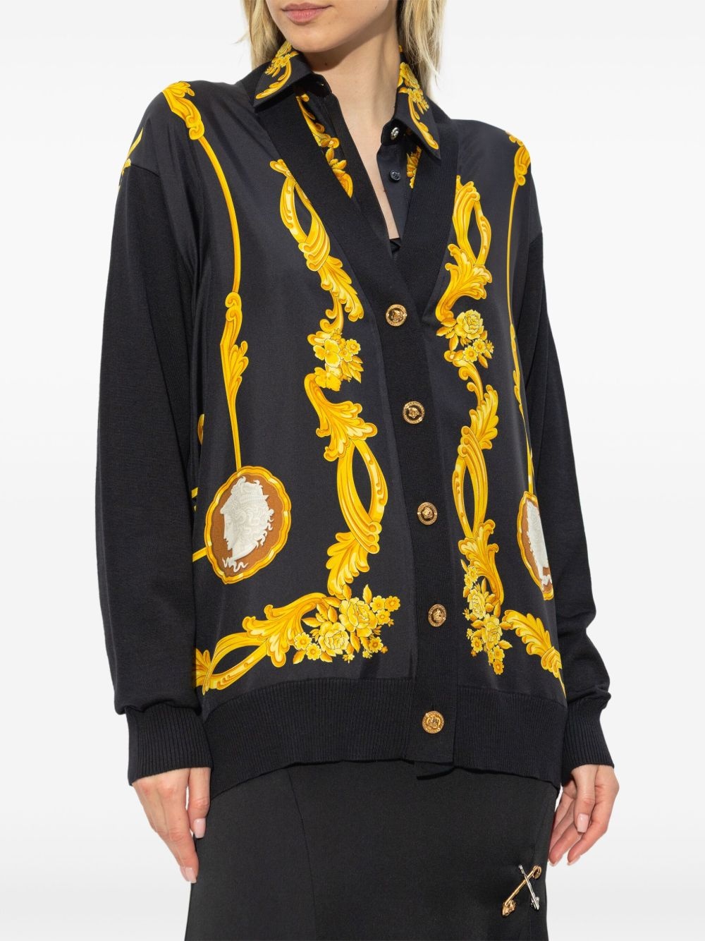 wool-silk cardigan - 3