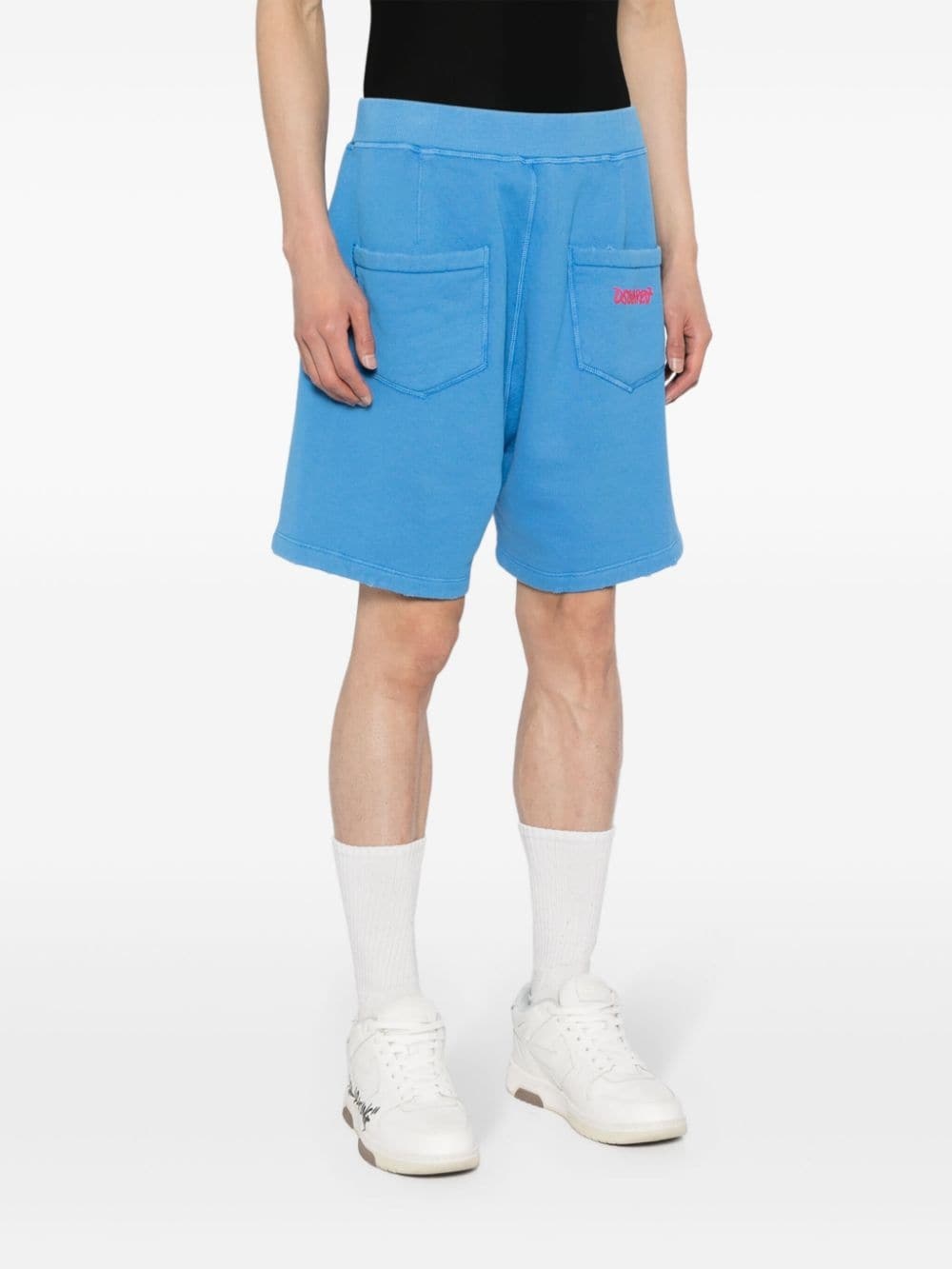 logo-print cotton shorts - 3