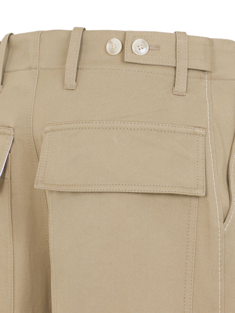 rose-embroidered pocket trousers - 3