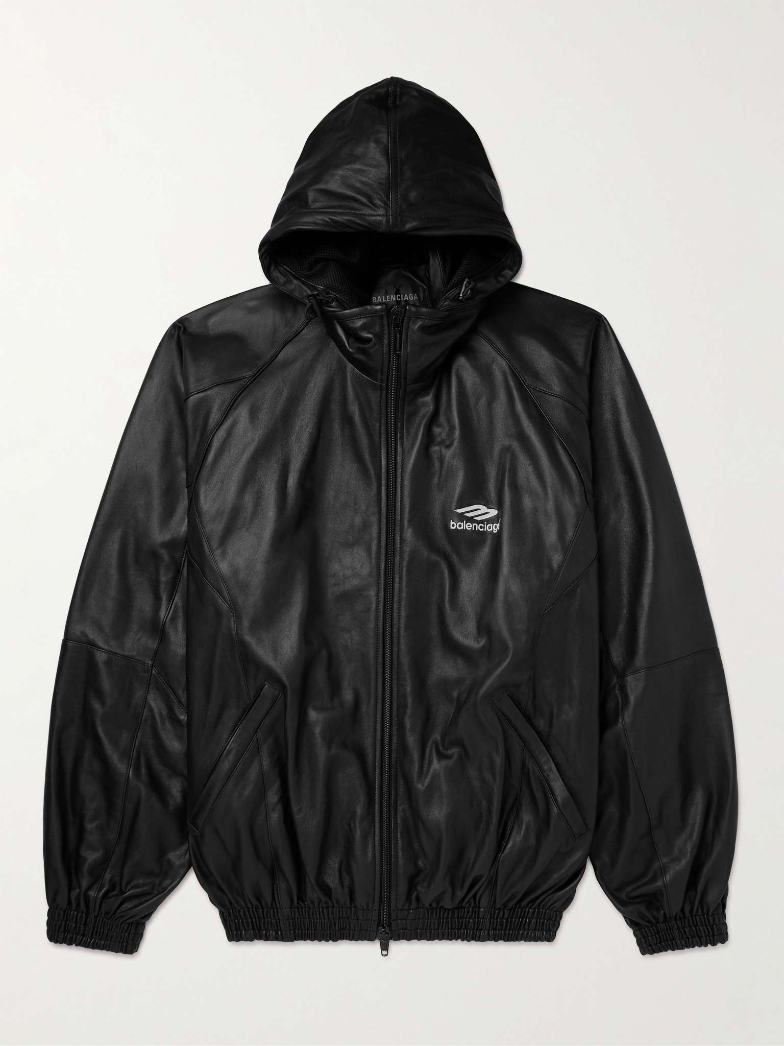 Black Logo-embroidered track jacket, Balenciaga