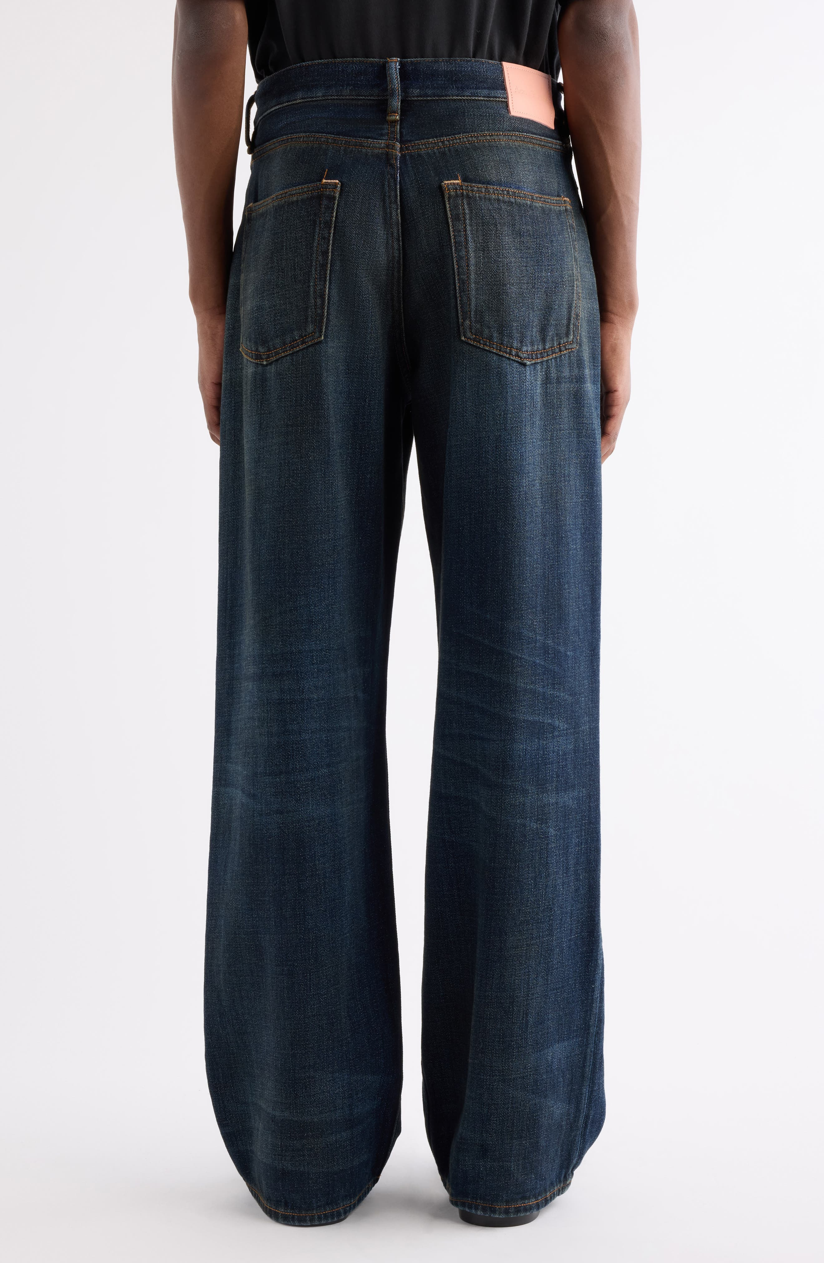 Acne Studios 1981 Loose Fit Jeans in Dark Blue at Nordstrom - 3
