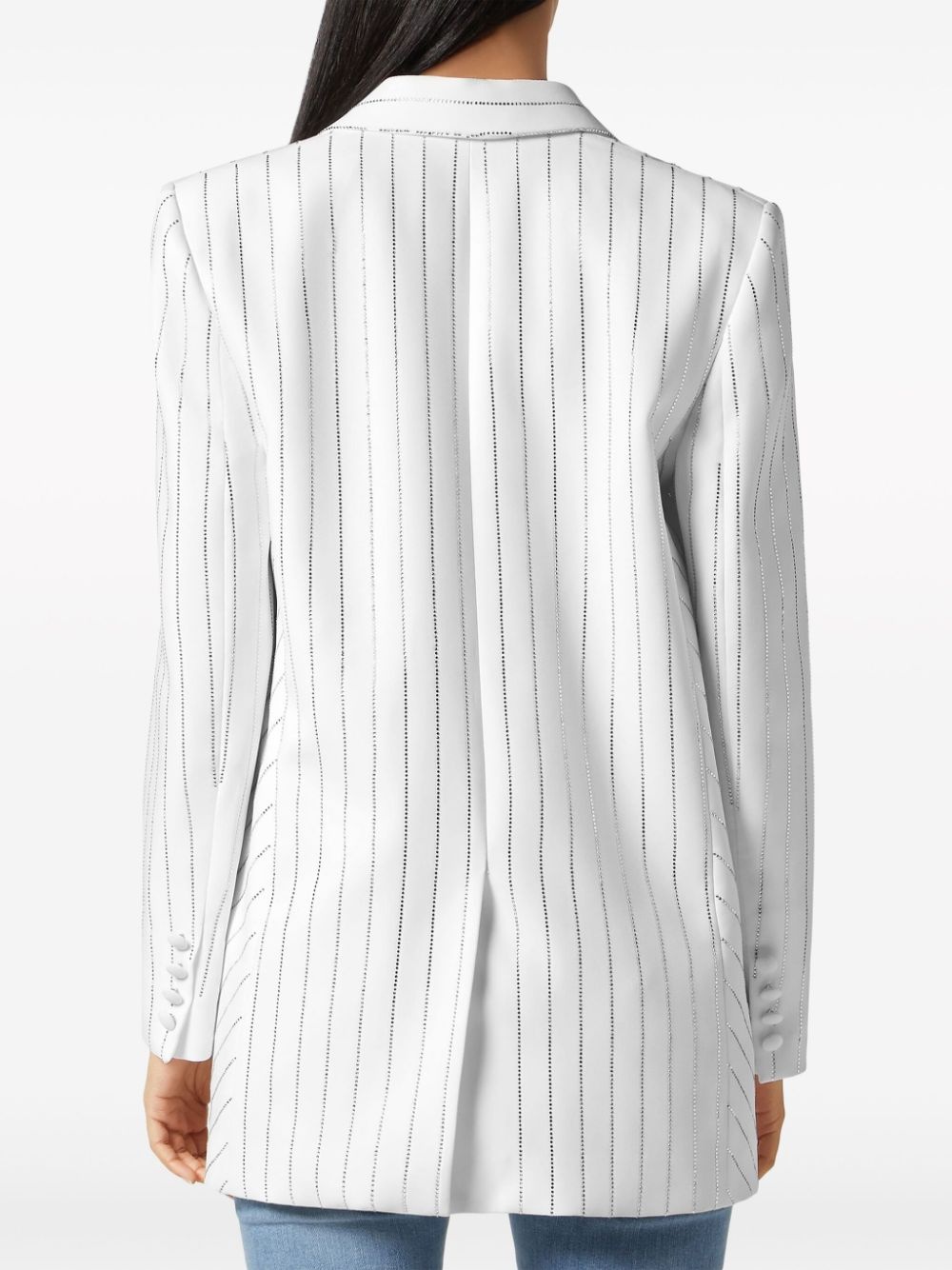 crystal-pinstripe cady blazer - 3