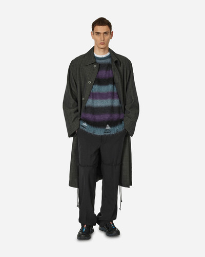 Song for the Mute Striped Mohair Oversized Sweater Midnight outlook
