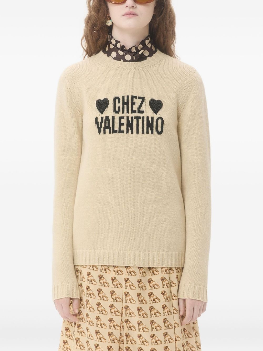 heart-embellished sweater - 3