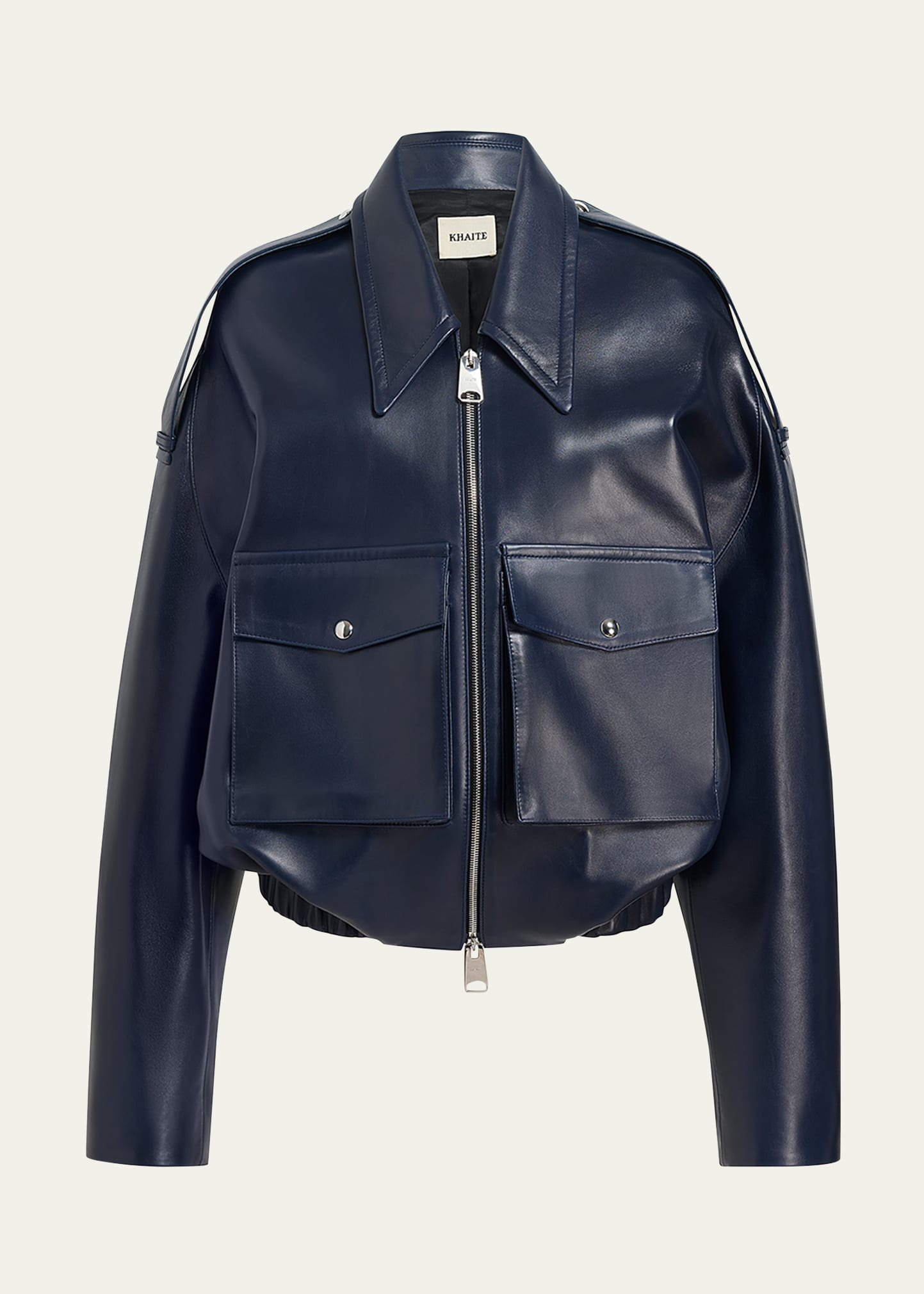 Owey Leather Bomber Jacket - 1
