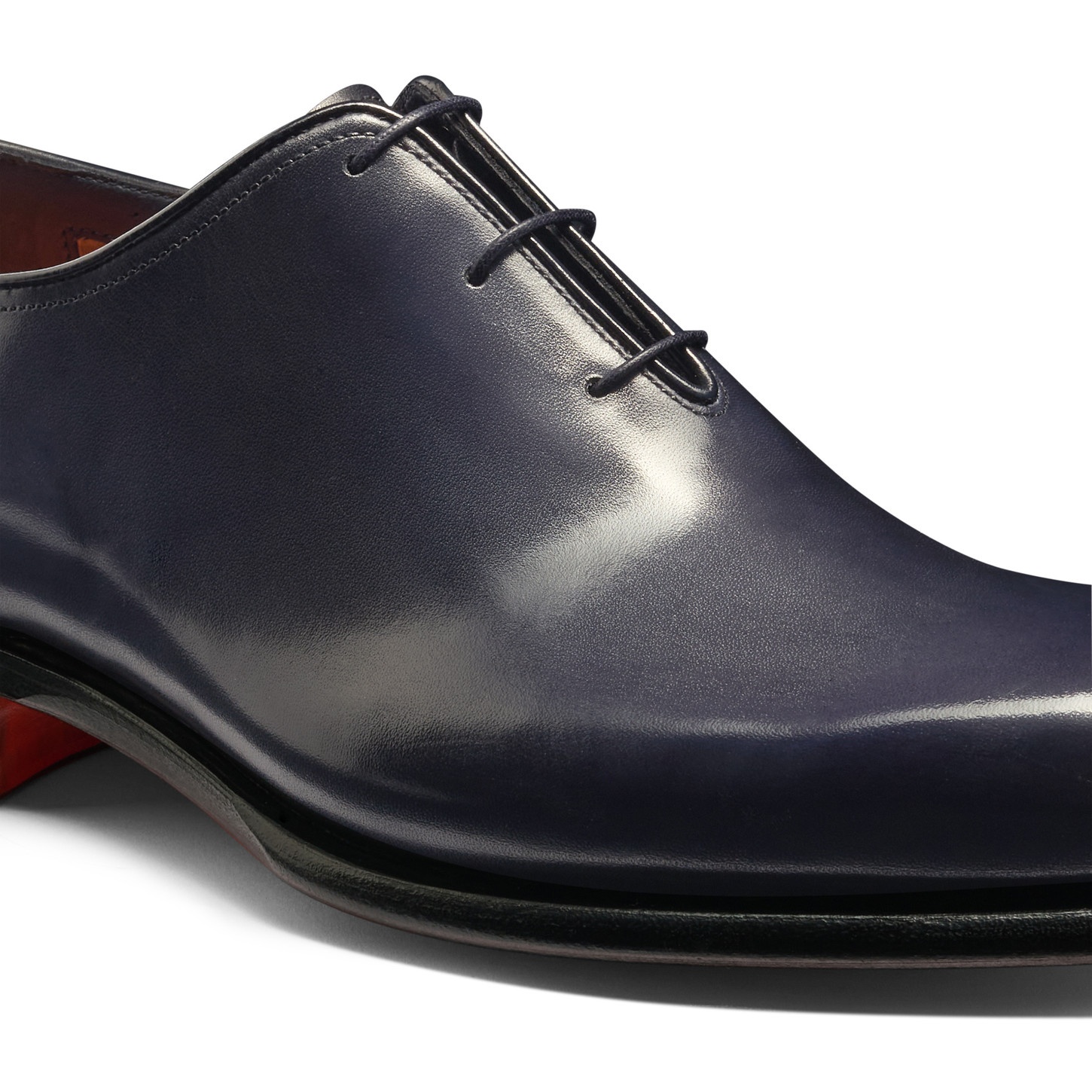 Men's blue leather Oxford shoe - 5
