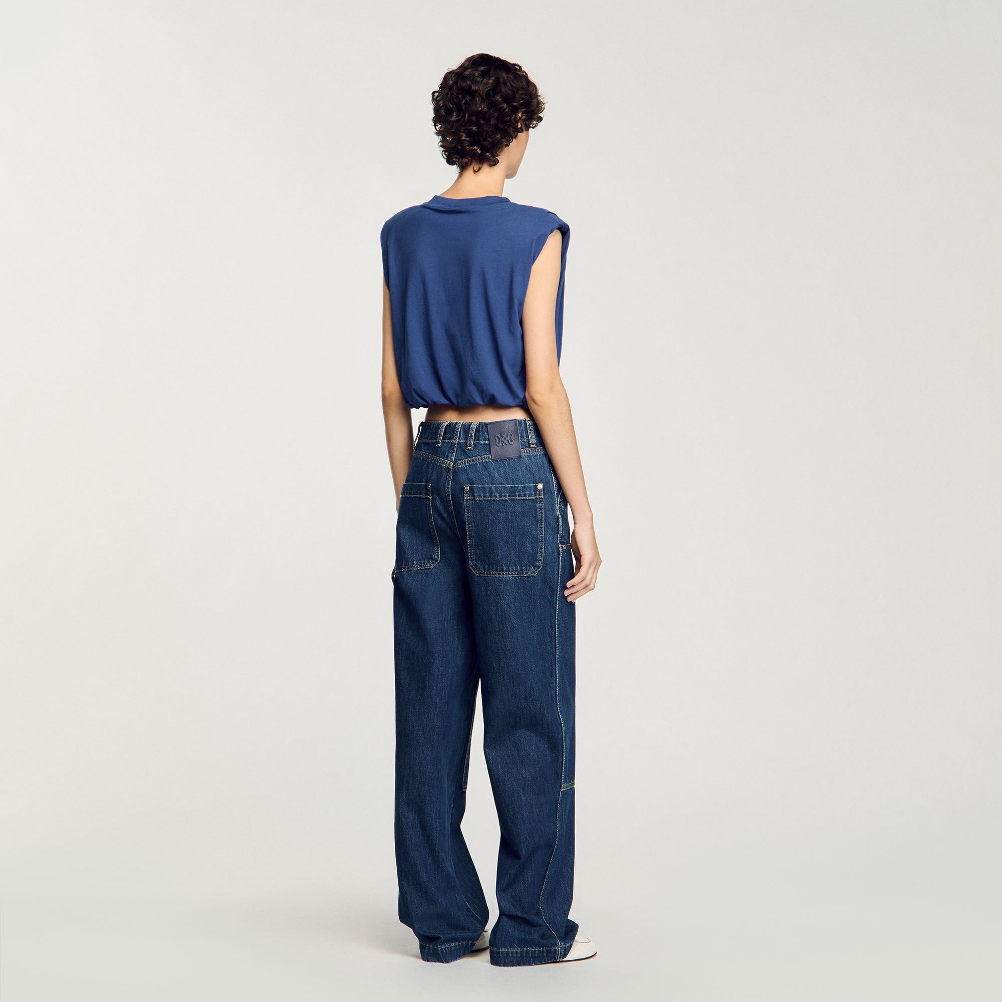 SHORT DRAPED T-SHIRT - 5