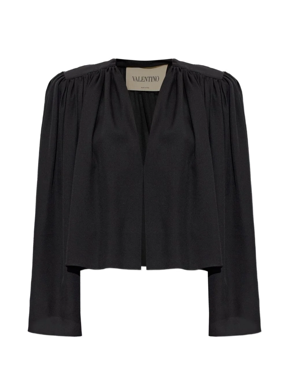 gathered cropped cardigan - 1