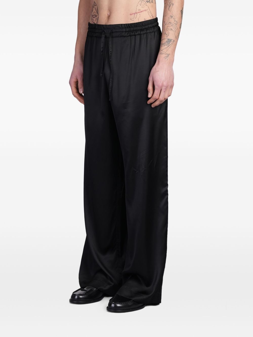 drawstring-fastening trousers - 3