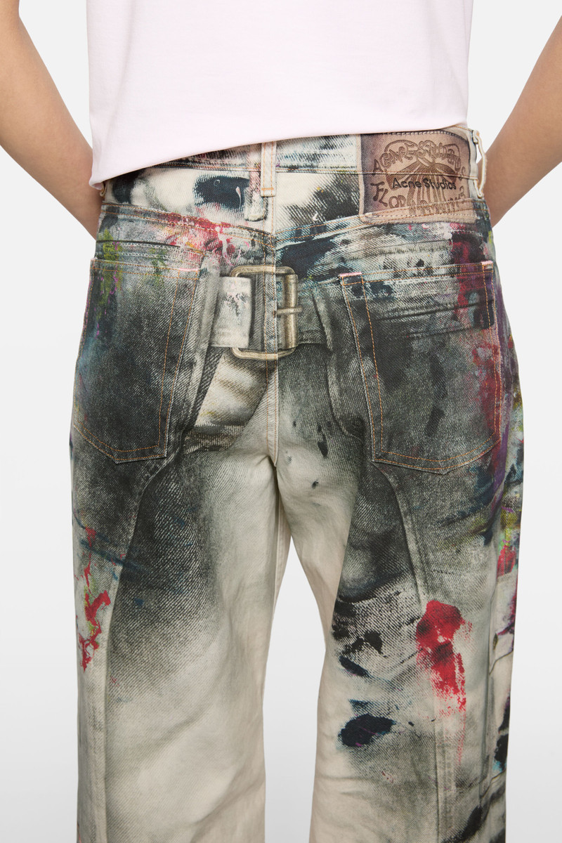 Baggy fit jeans - 1981 - White/multi 7