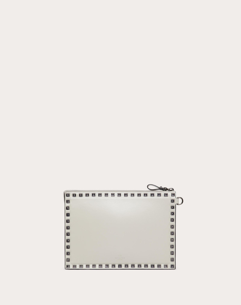 ROCKSTUD CALFSKIN POUCH 4