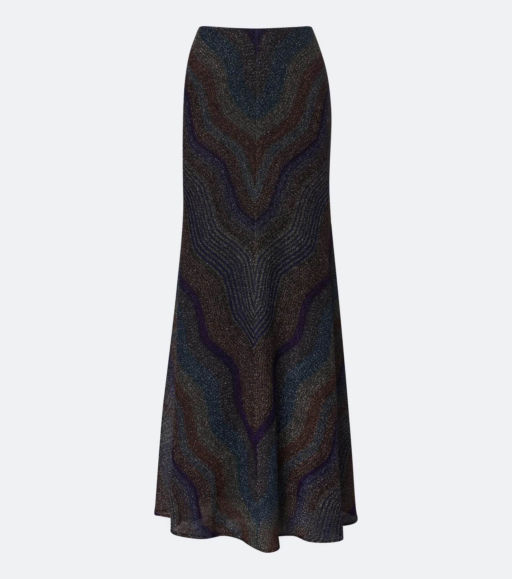 Knitted lamé maxi skirt - 1