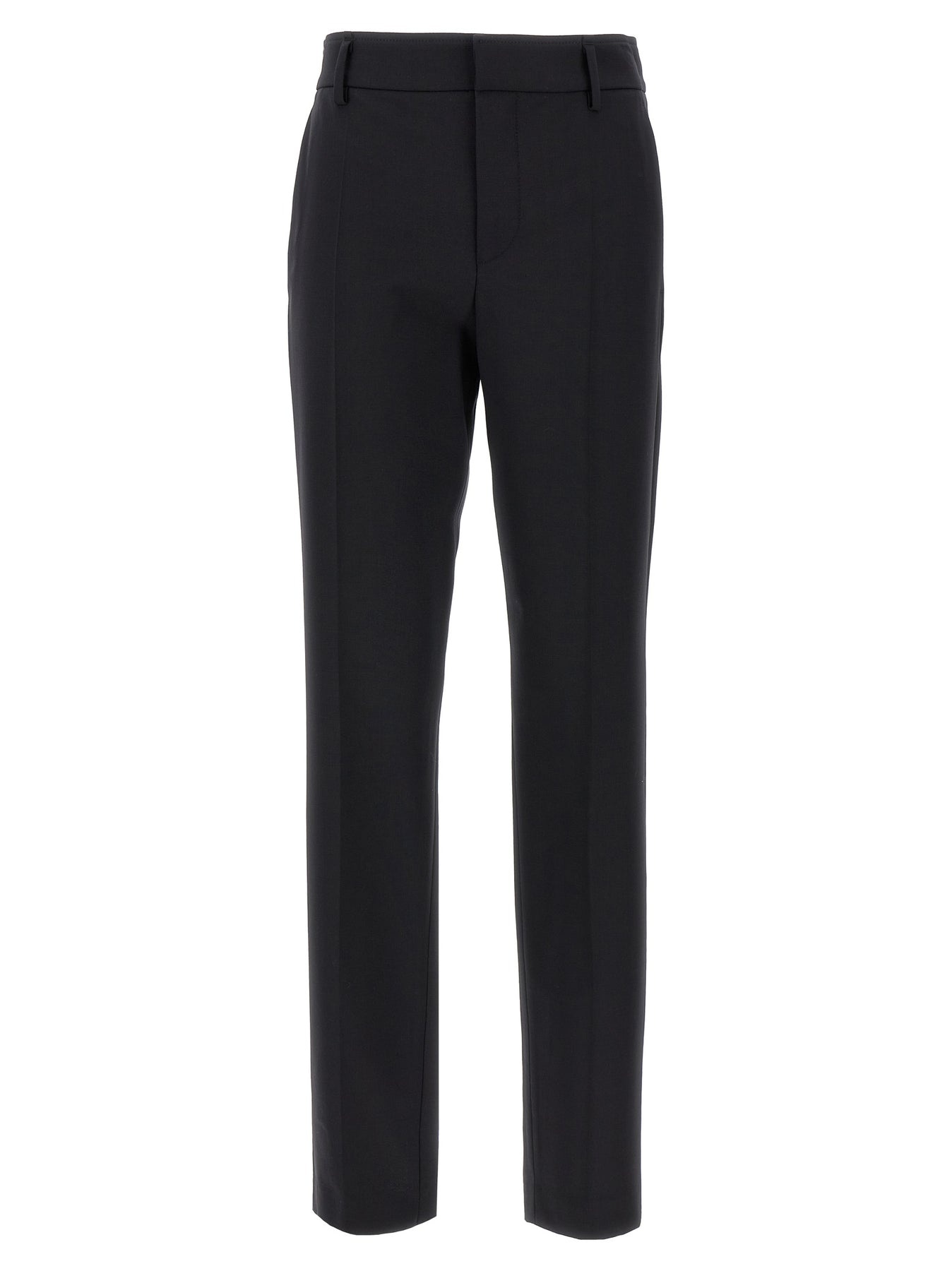 Wool  Slits Pants Black - 1