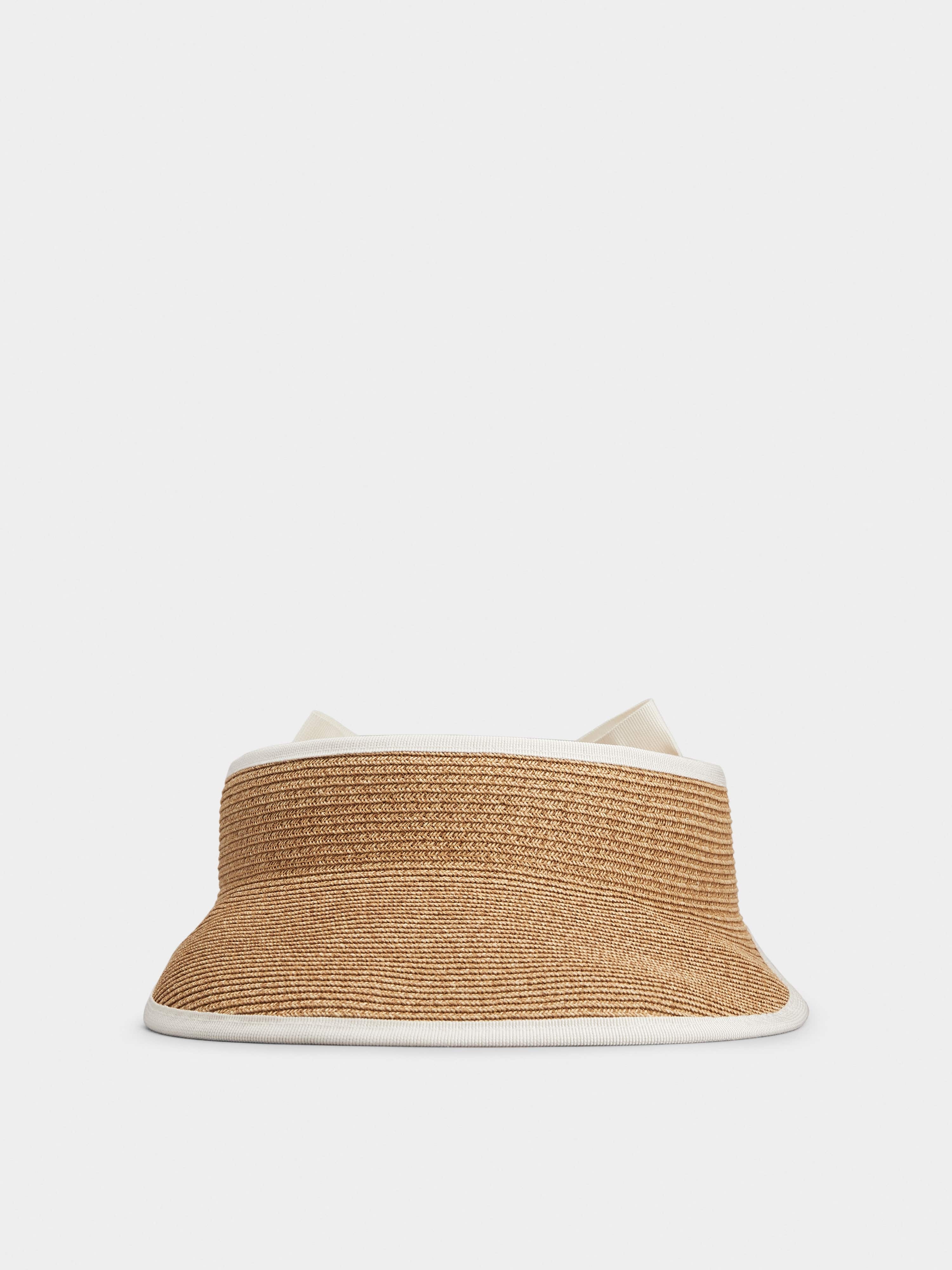 Broche Vivier Buckle Visor in Straw - 1