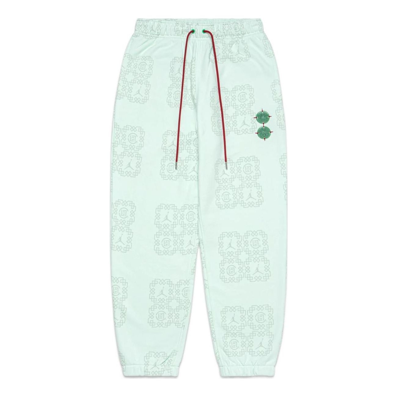 Air Jordan x CLOT Jade Fleece Sweatpants 'Light Green' DO0010-394 - 1