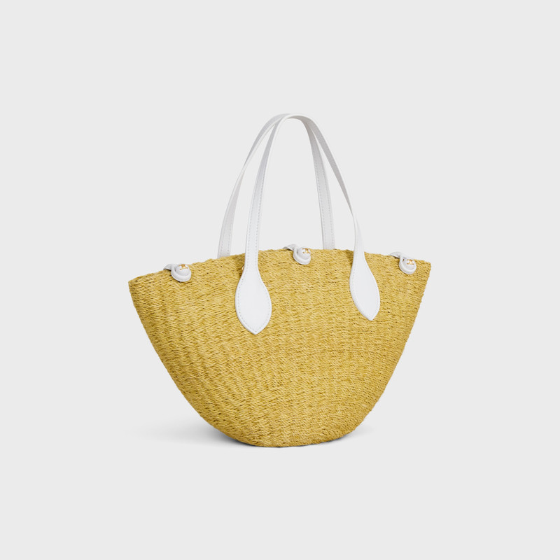 CELINE SMALL TRIOMPHE BEADS BASKET IN SISAL RAFFIA AND CALFSKIN outlook