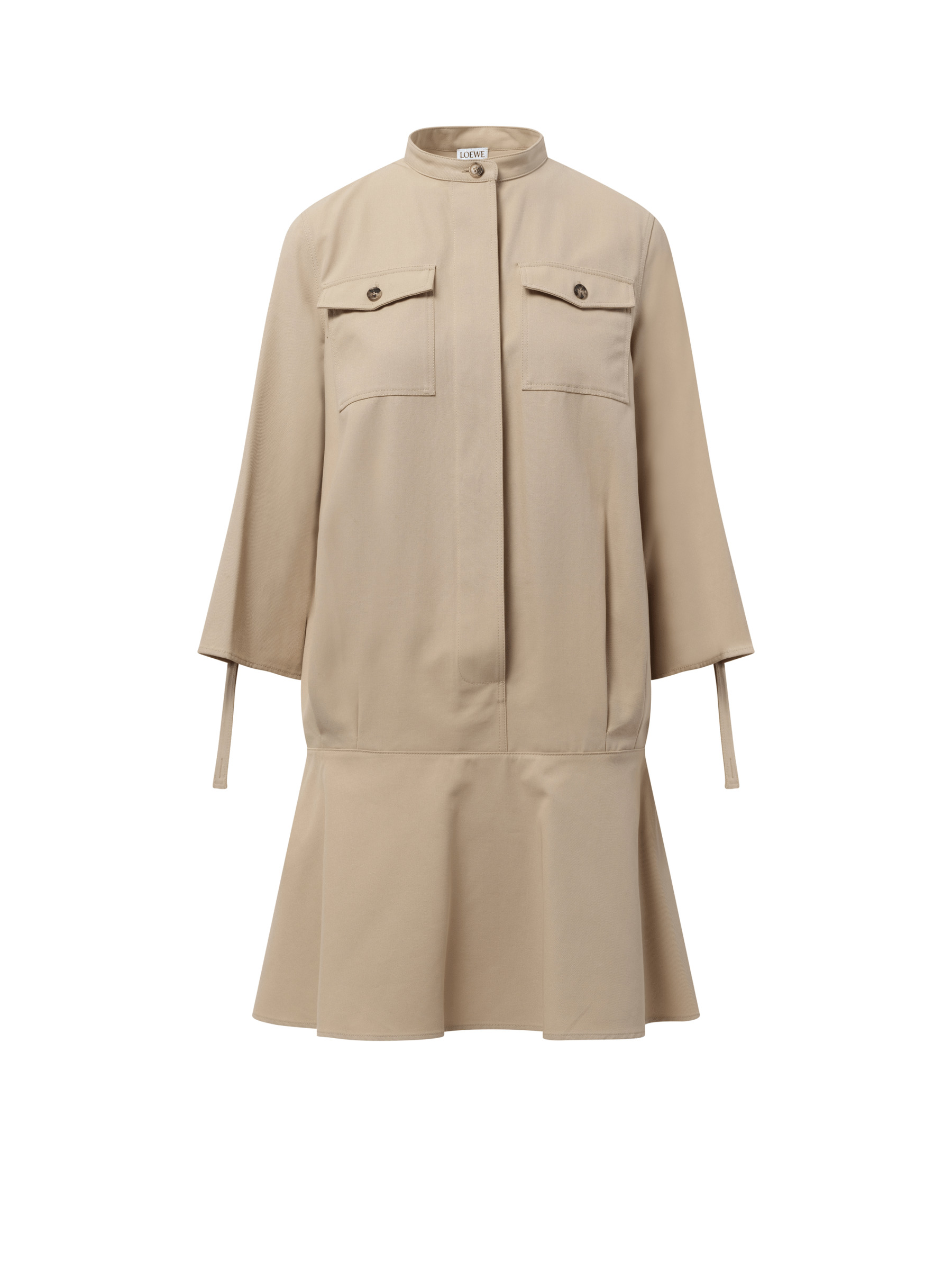 Drop Waist Dress in Beige - 2