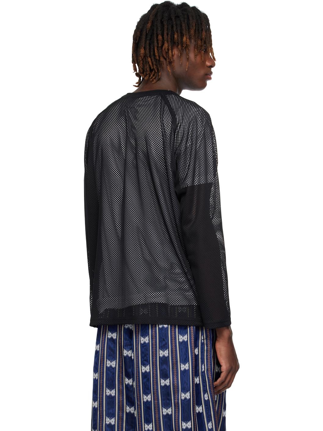 Black Mesh Cardigan - 3