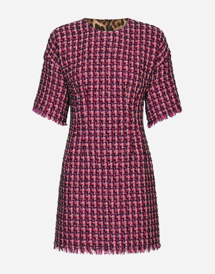 Dolce & Gabbana Short tweed fit-and-flare dress | REVERSIBLE