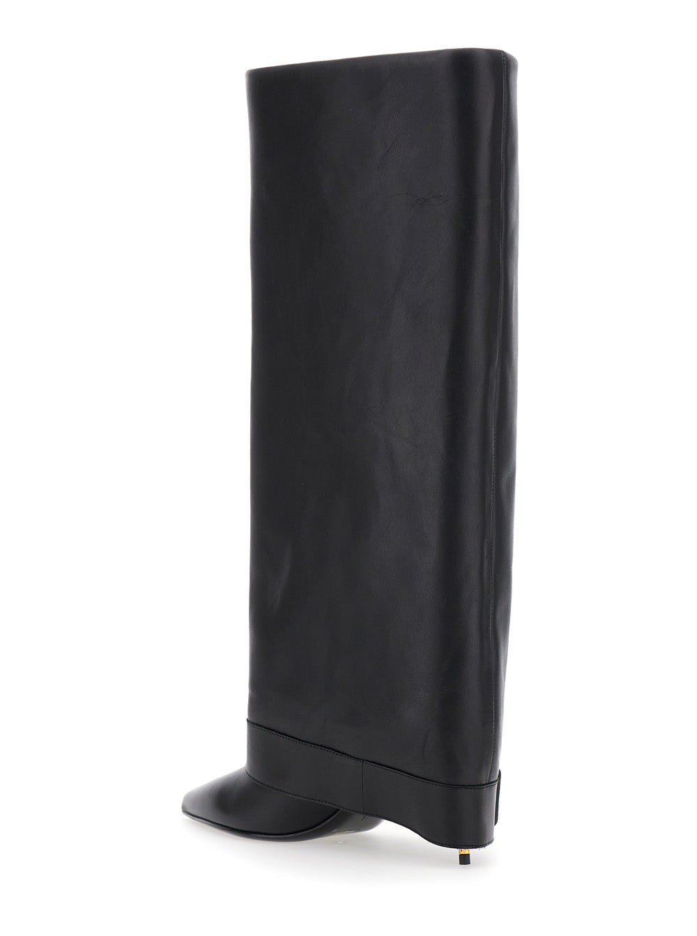 Balmain Women 'Anthem' Black Slip-On Boots With Decorative Metal Buckle In Leather Woman - 3