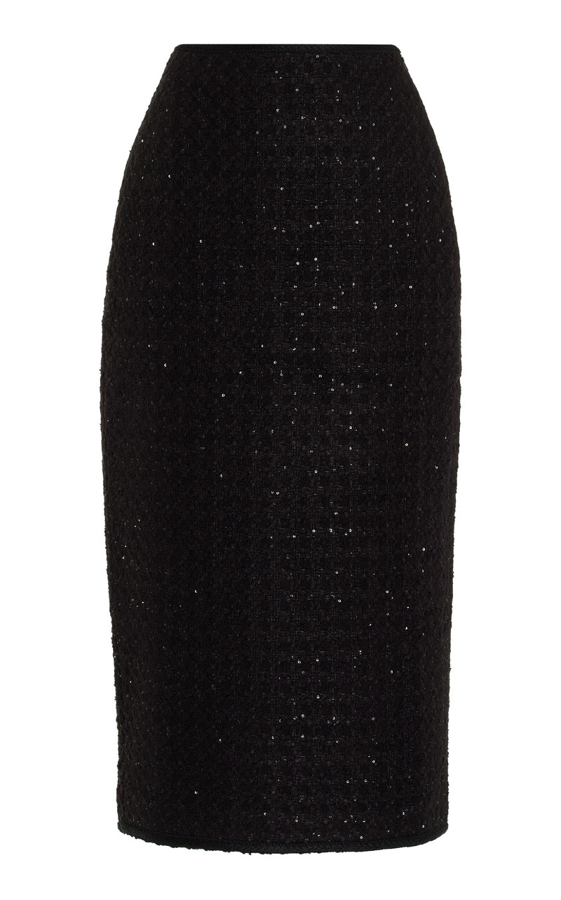 Bouclé Maxi Skirt black 1