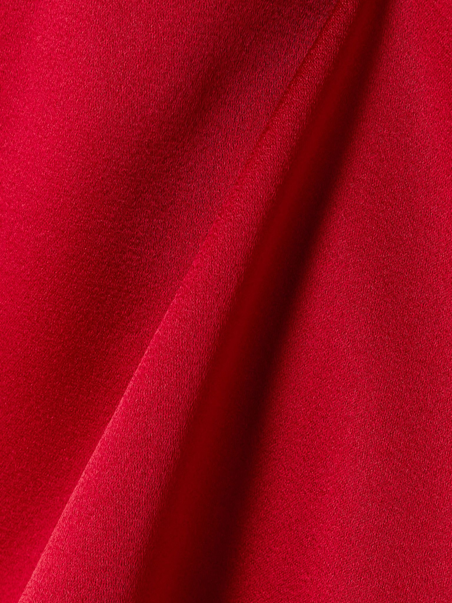 Draped satin top Red - 4