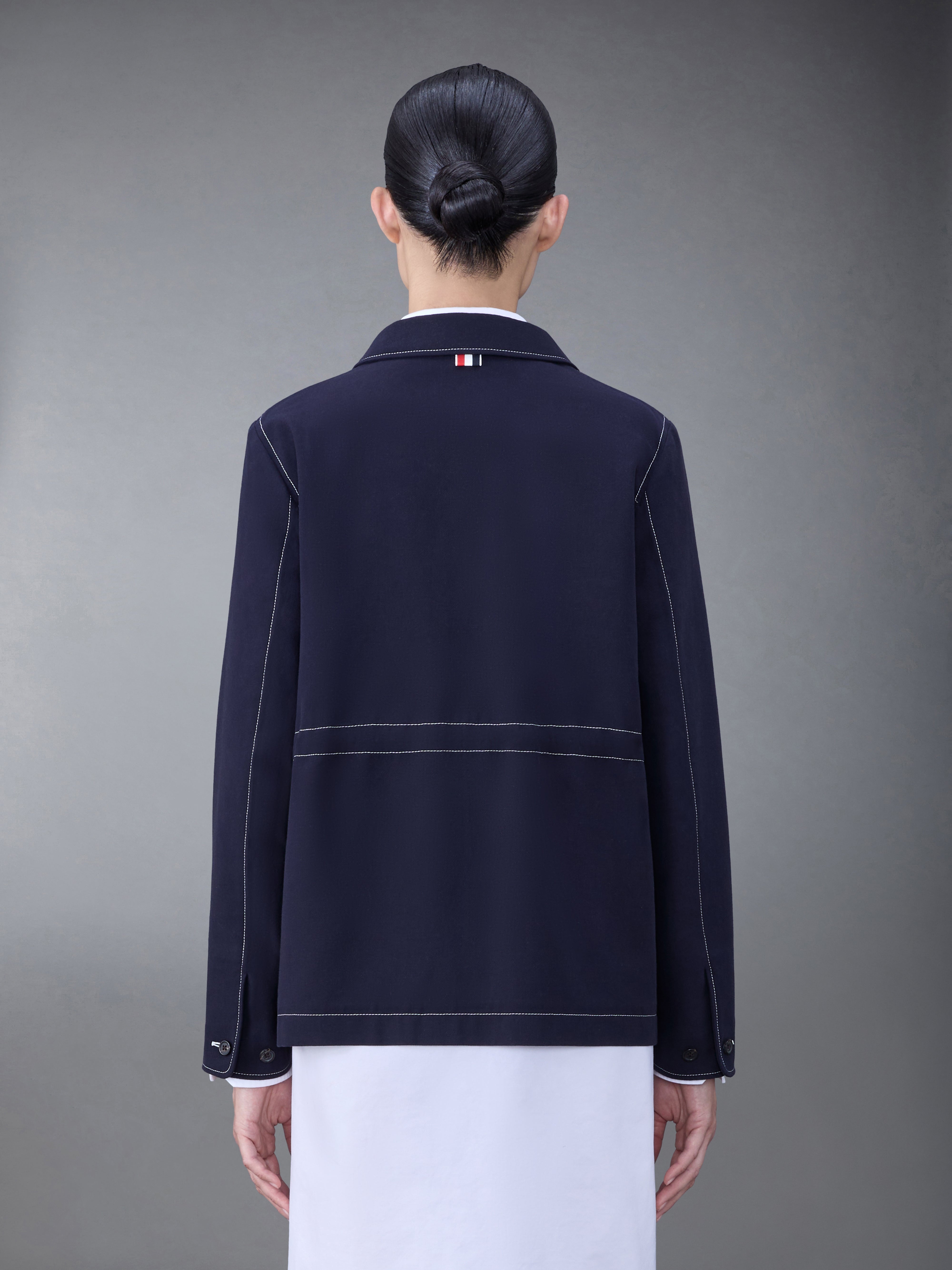 COTTON OVERSIZED ROUND COLLAR JACKET - 2