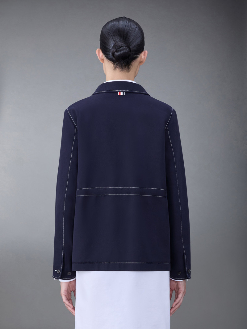 Thom Browne COTTON OVERSIZED ROUND COLLAR JACKET outlook