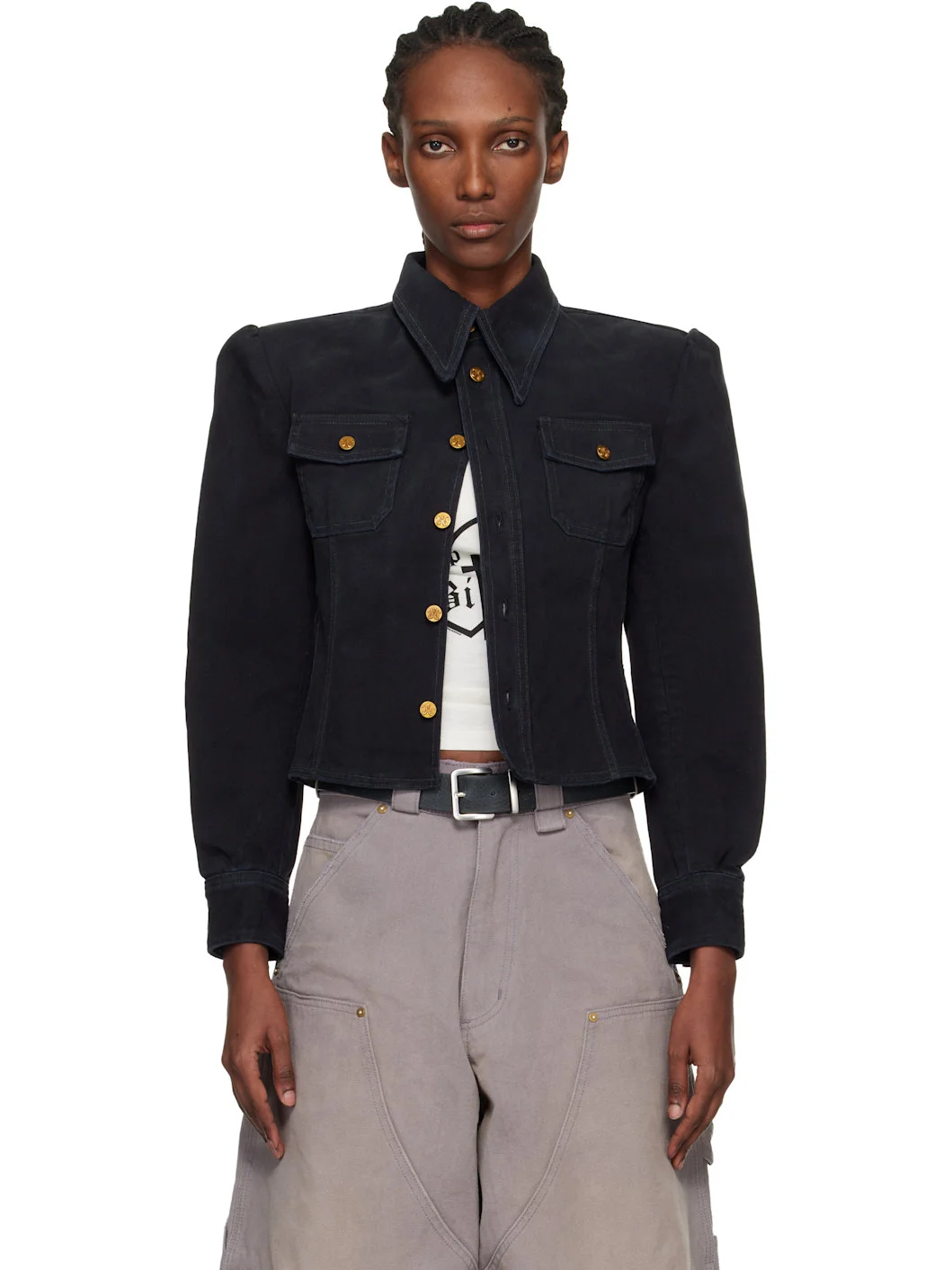 Black Denim Chavela L/S Shirt - 1