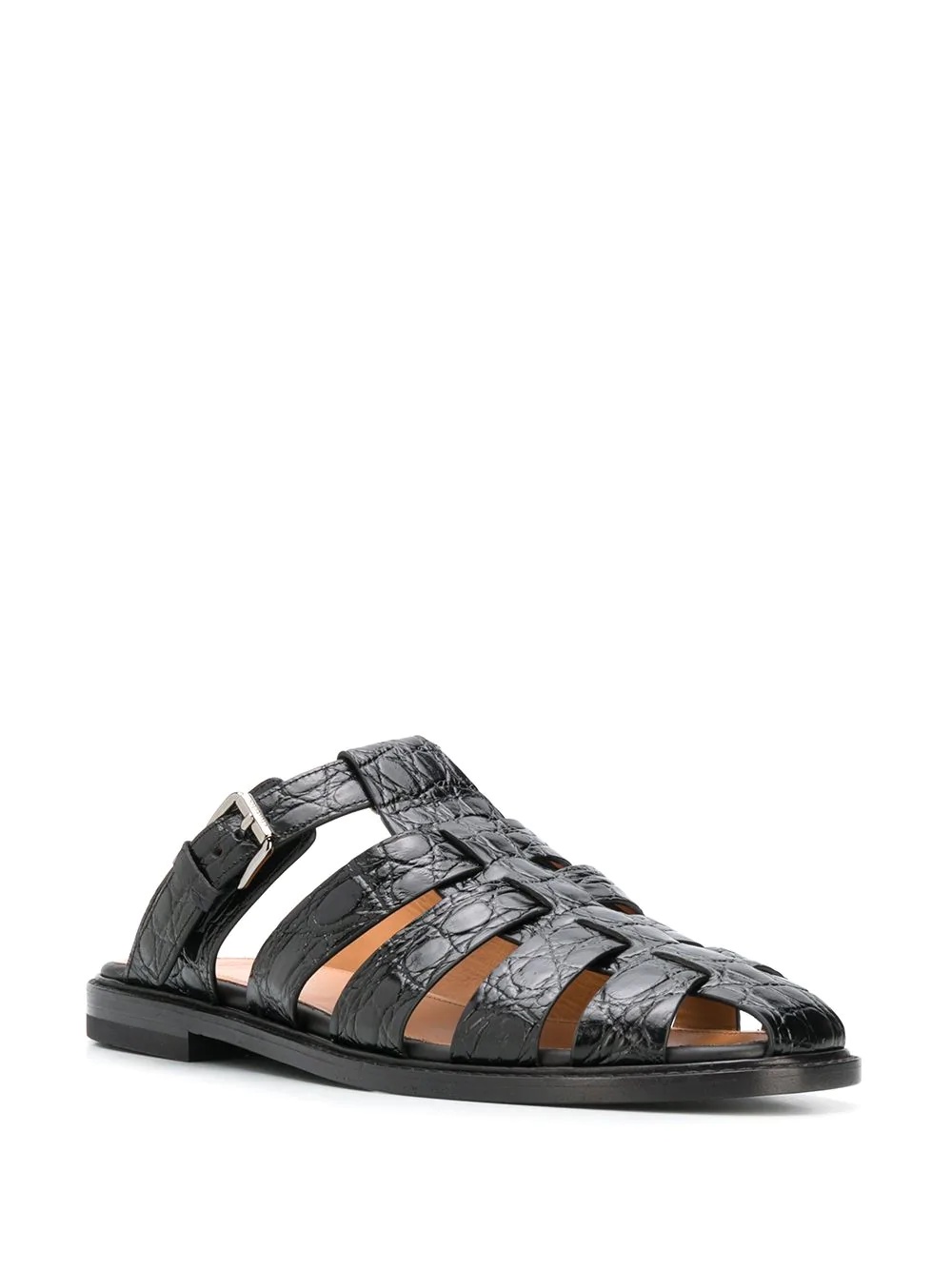 Bempton crocodile-effect sandals - 2