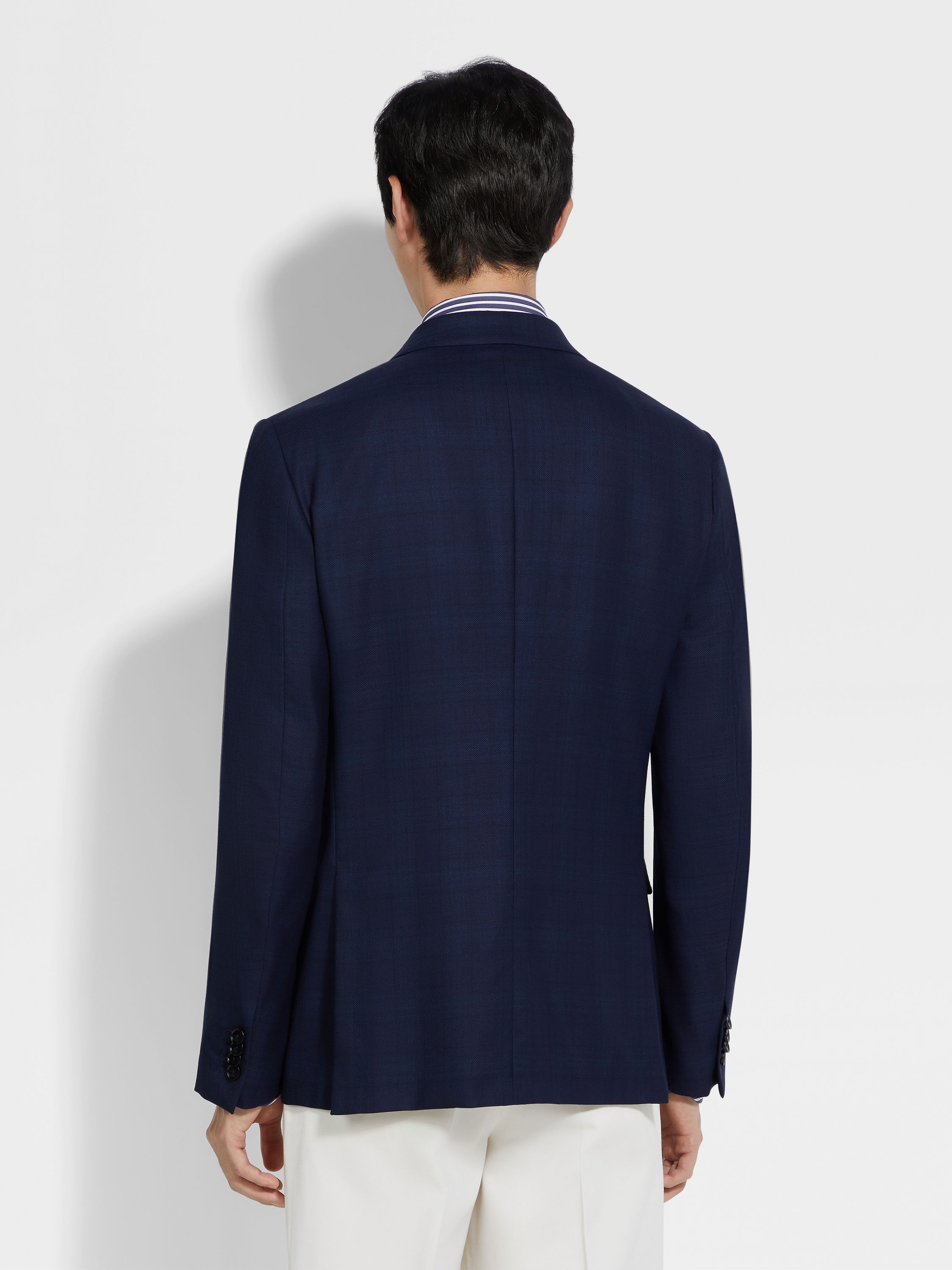 DARK BLUE AND TEAL BLUE 15MILMIL15 WOOL JACKET - 5