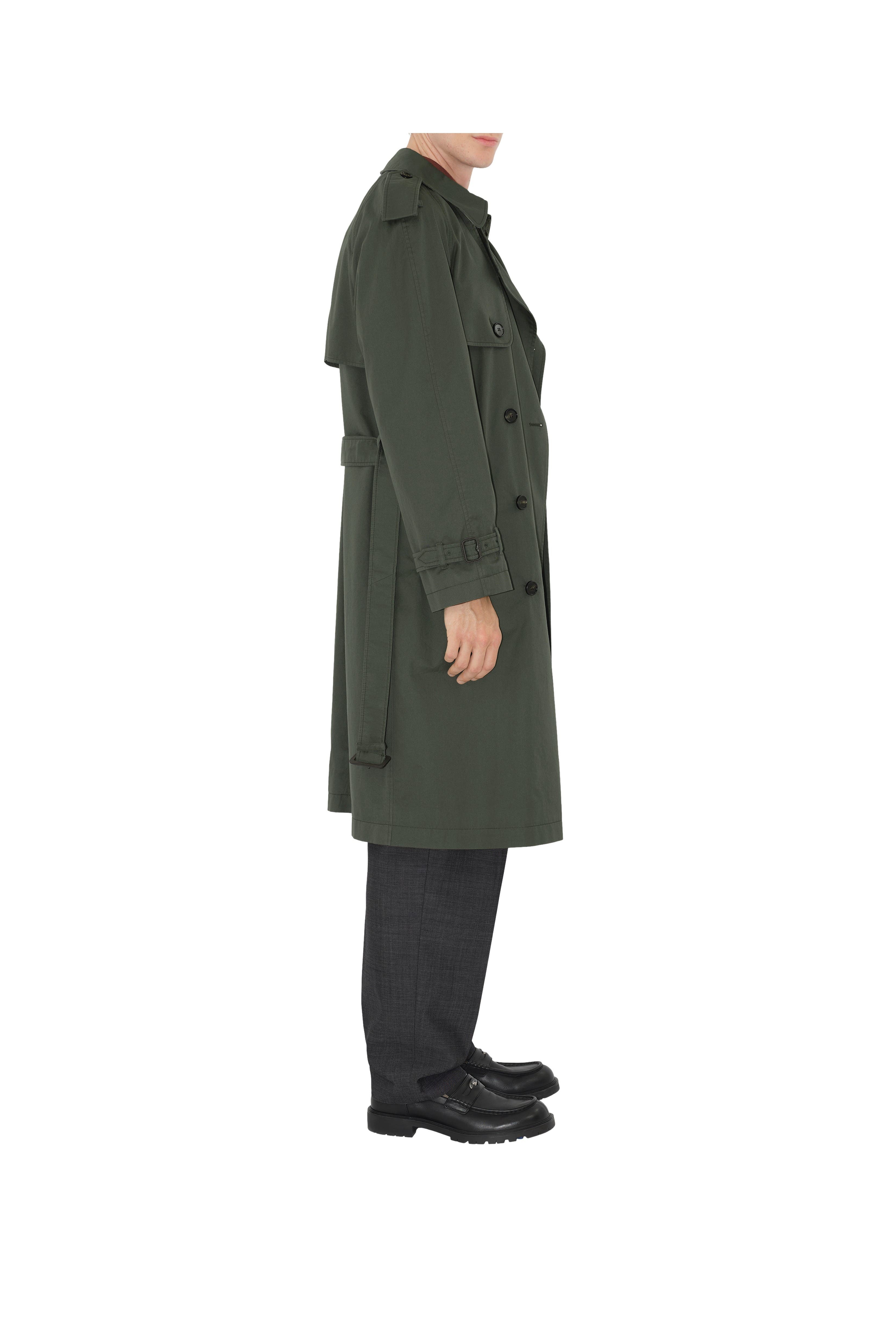 burberry Mid-length Gabardine Trench Coat in Yew Green at Nordstrom - 3