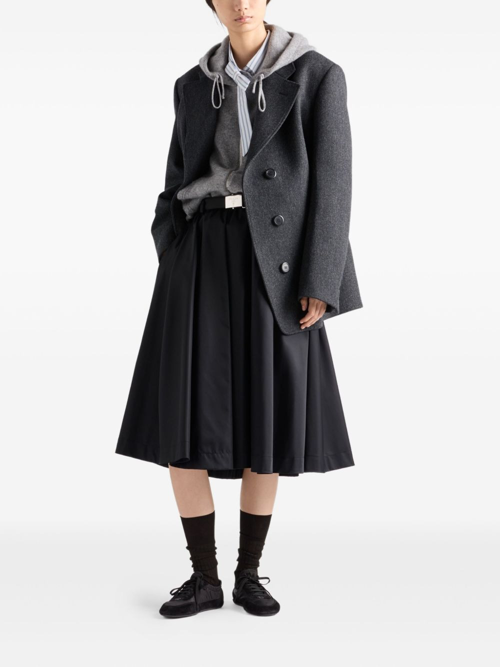 belted pleated skirt - 2