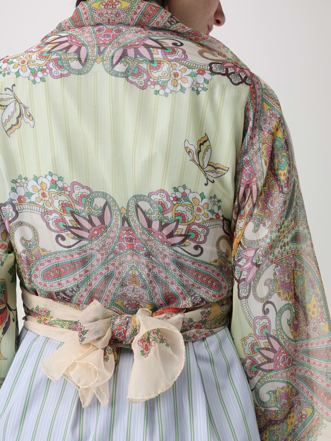 Etro Paisley-print silk cape - 5