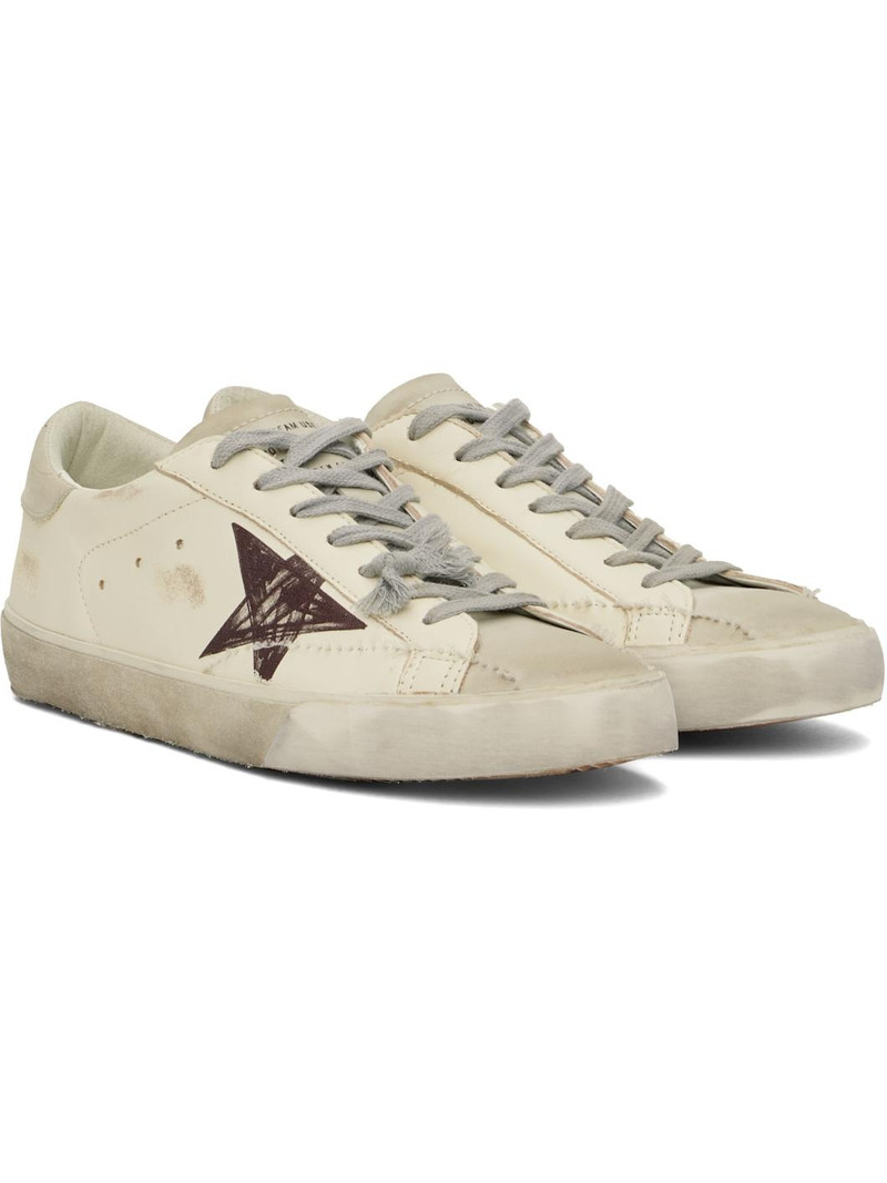 Off-White & Gray Super-Star Sneakers 4
