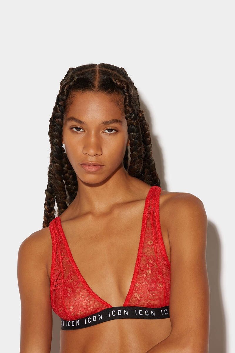 ICON LACE TRIANGLE BRA - 1