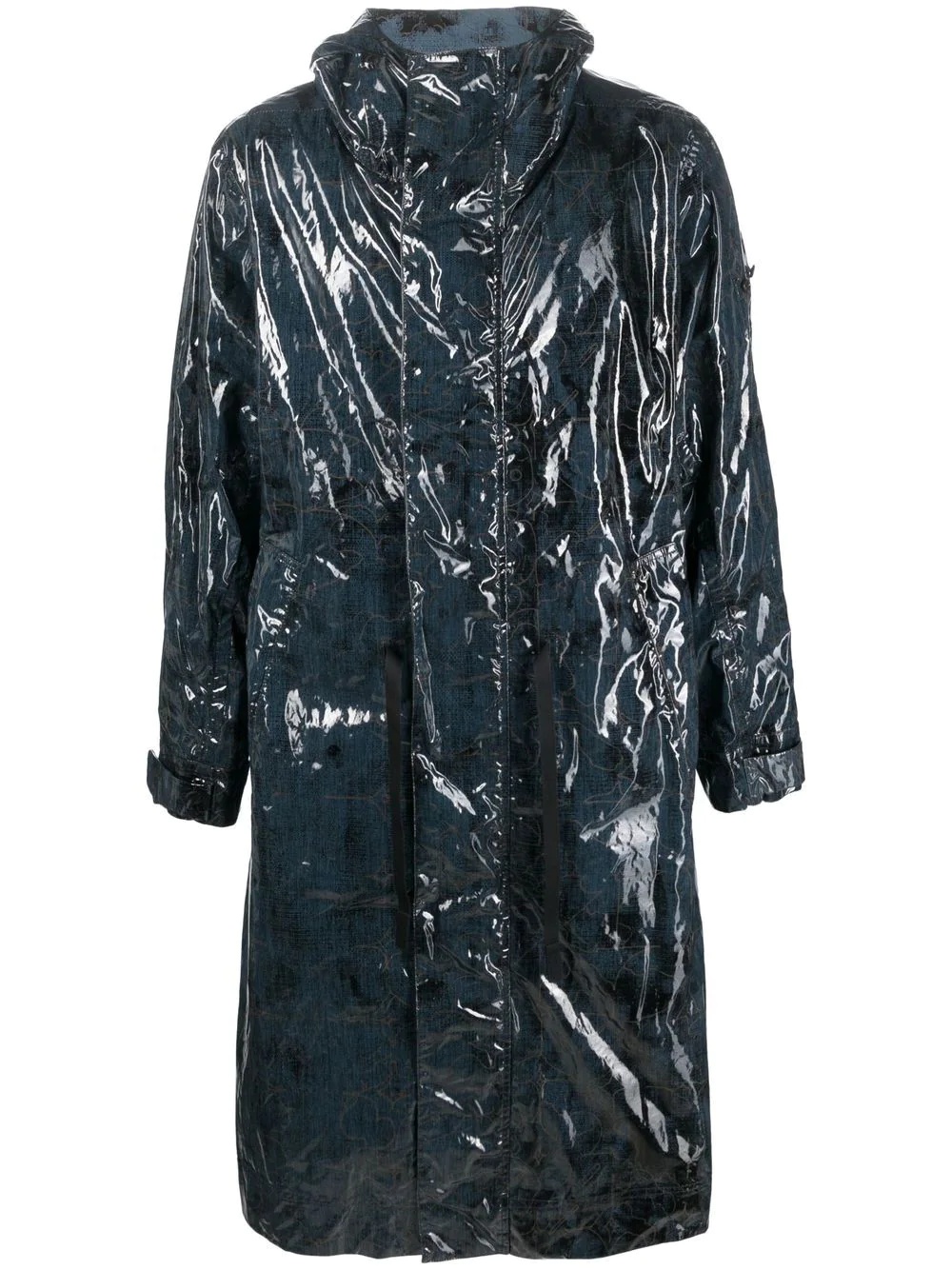 graphic-print hooded raincoat - 1