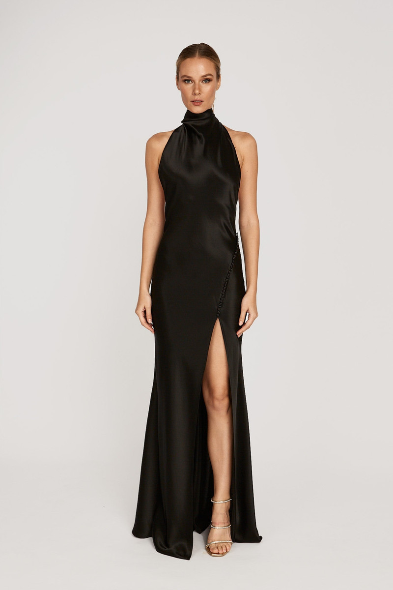 SAU LEE PENELOPE BACKLESS SATIN GOWN outlook