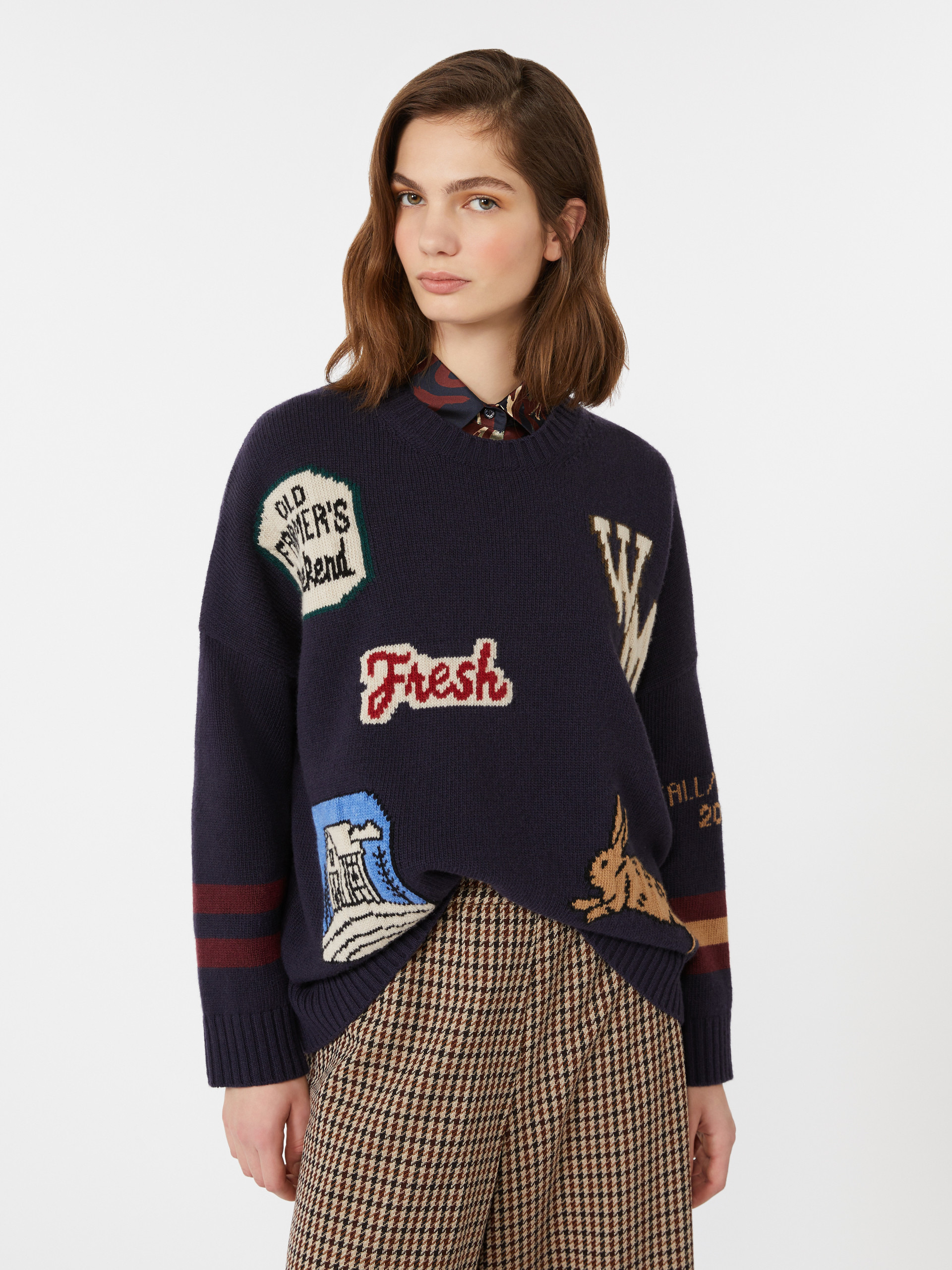 PAVIDI Wool knit oversized jumper - 5