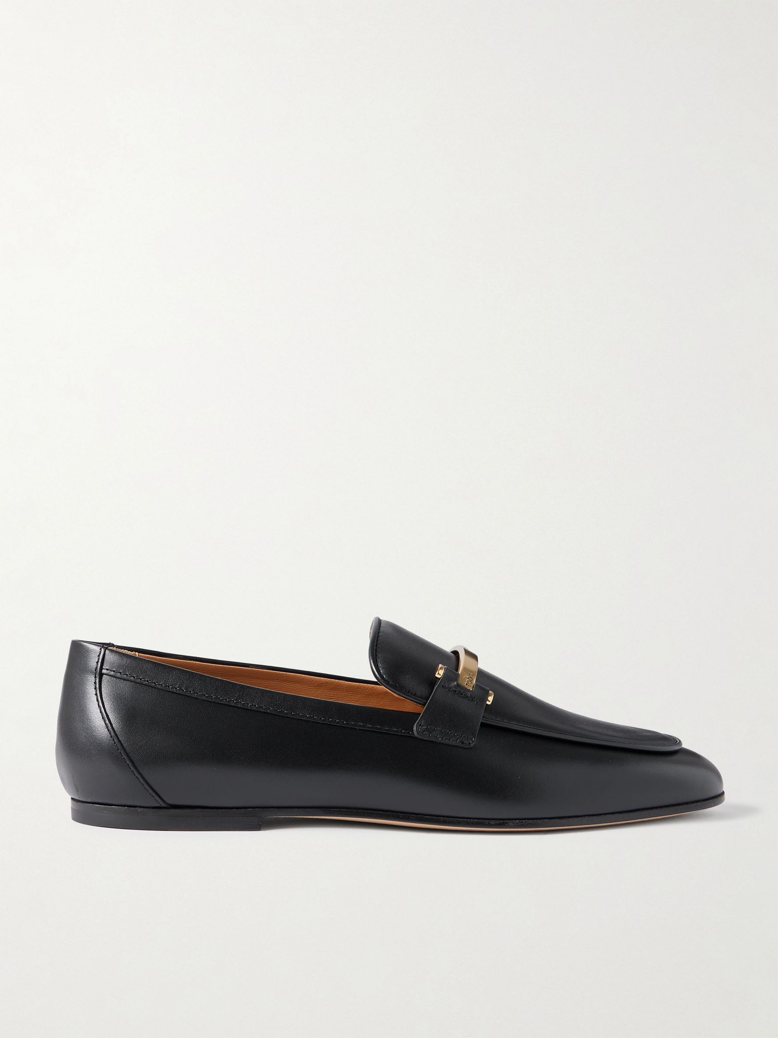 Embellished leather loafers Black - 1