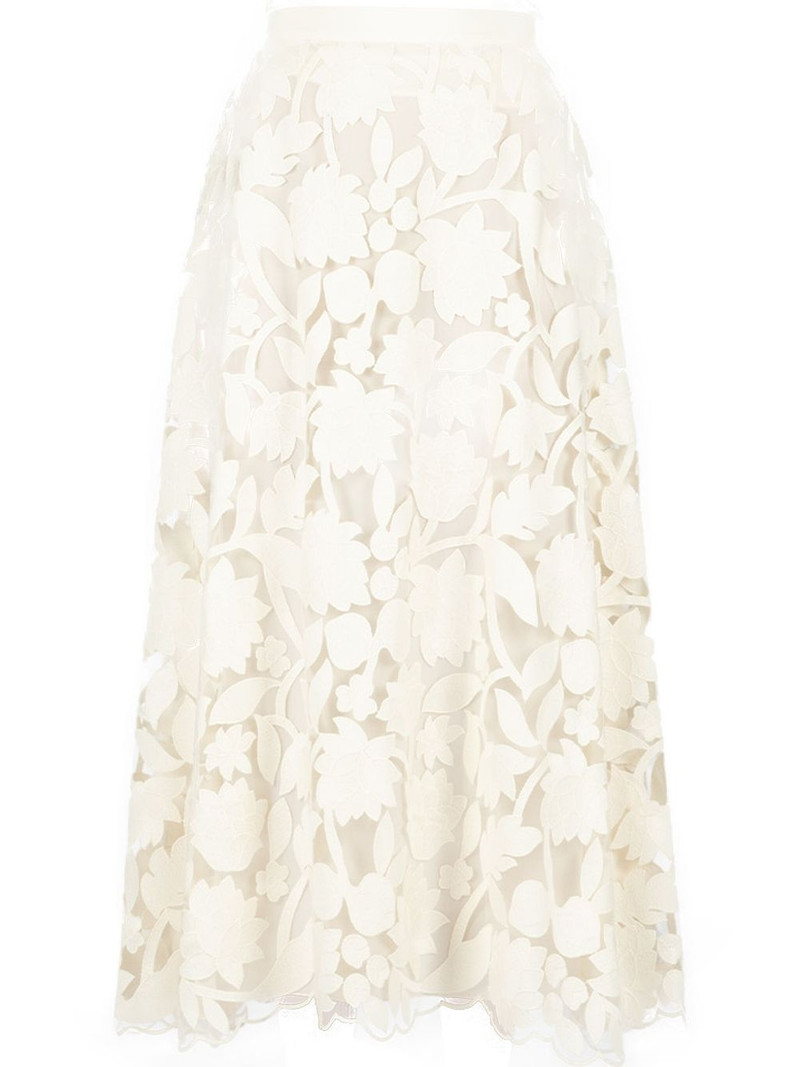tulle embroidered midi skirt 1