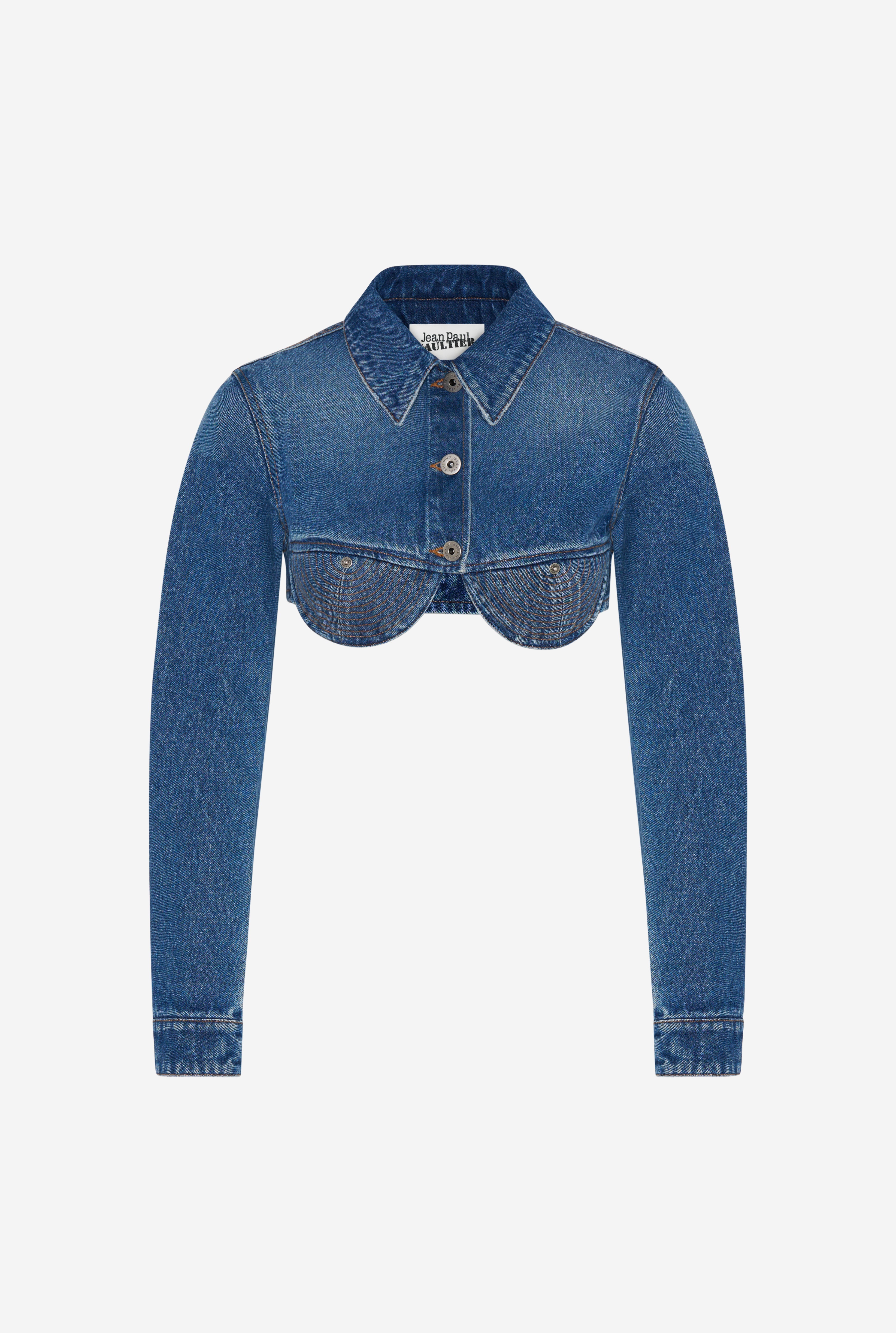 THE CROPPED CONICAL DENIM JACKET - 5