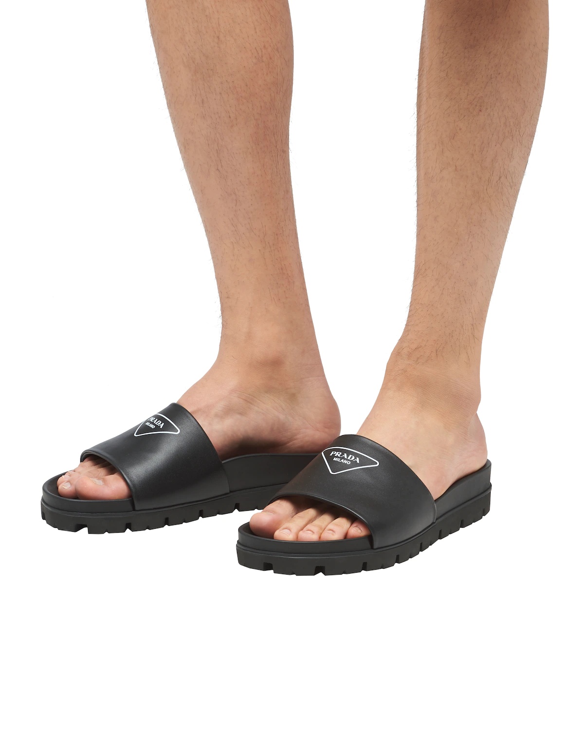 Leather slide sandals - 3