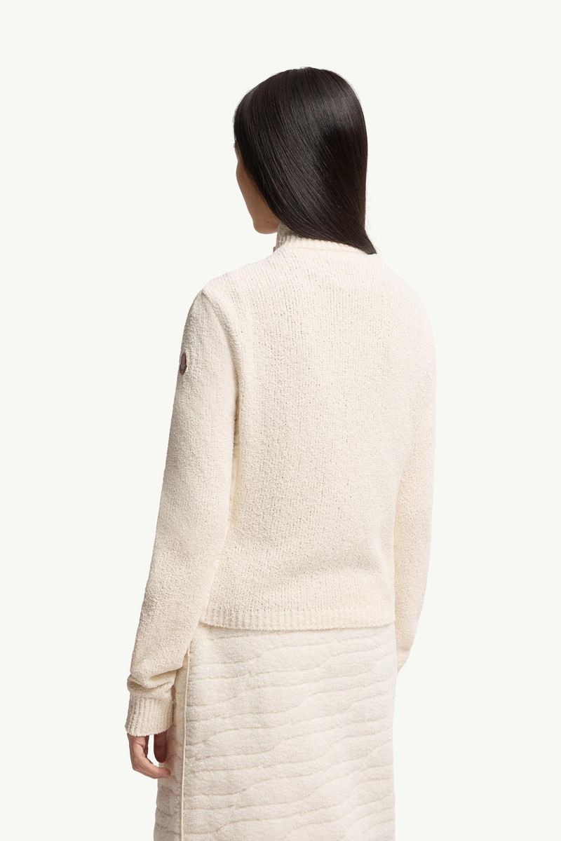 Cotton Blend Padded Zip-Up Cardigan 5