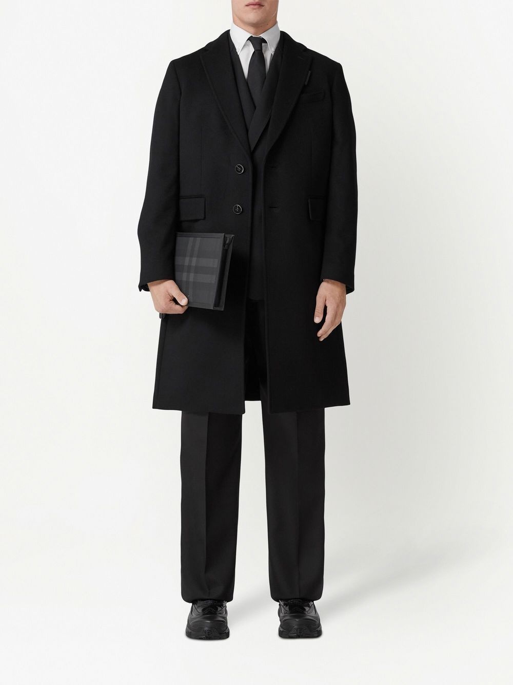 single-breasted wool coat - 2