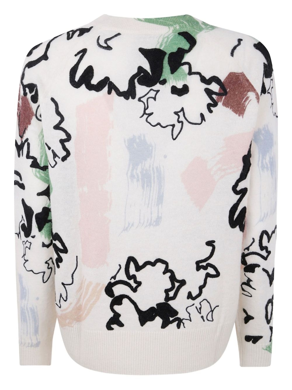 abstract-print crew-neck jumper - 2