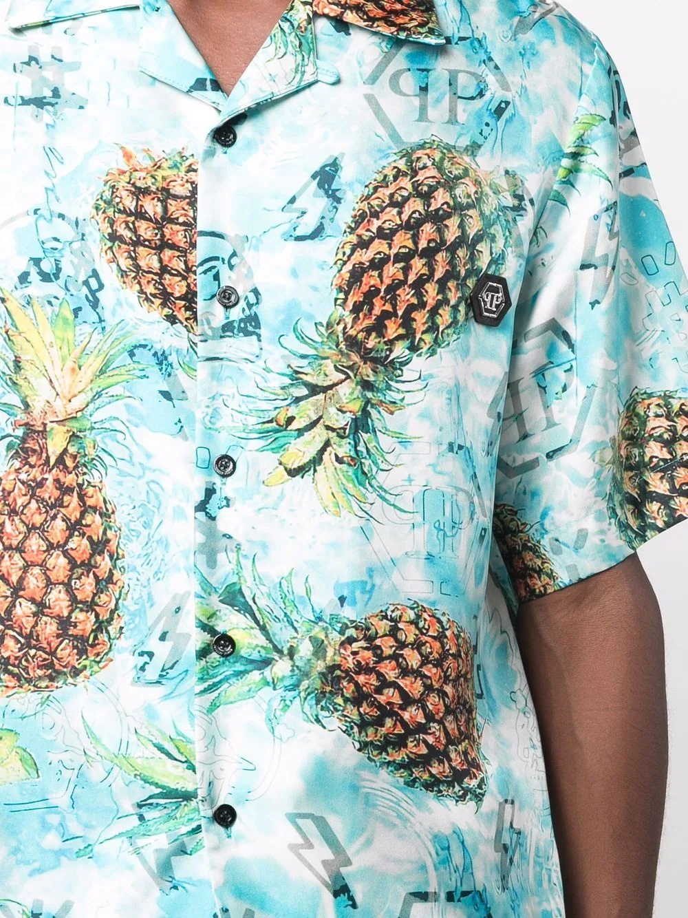 pineapple print short-sleeve shirt - 5