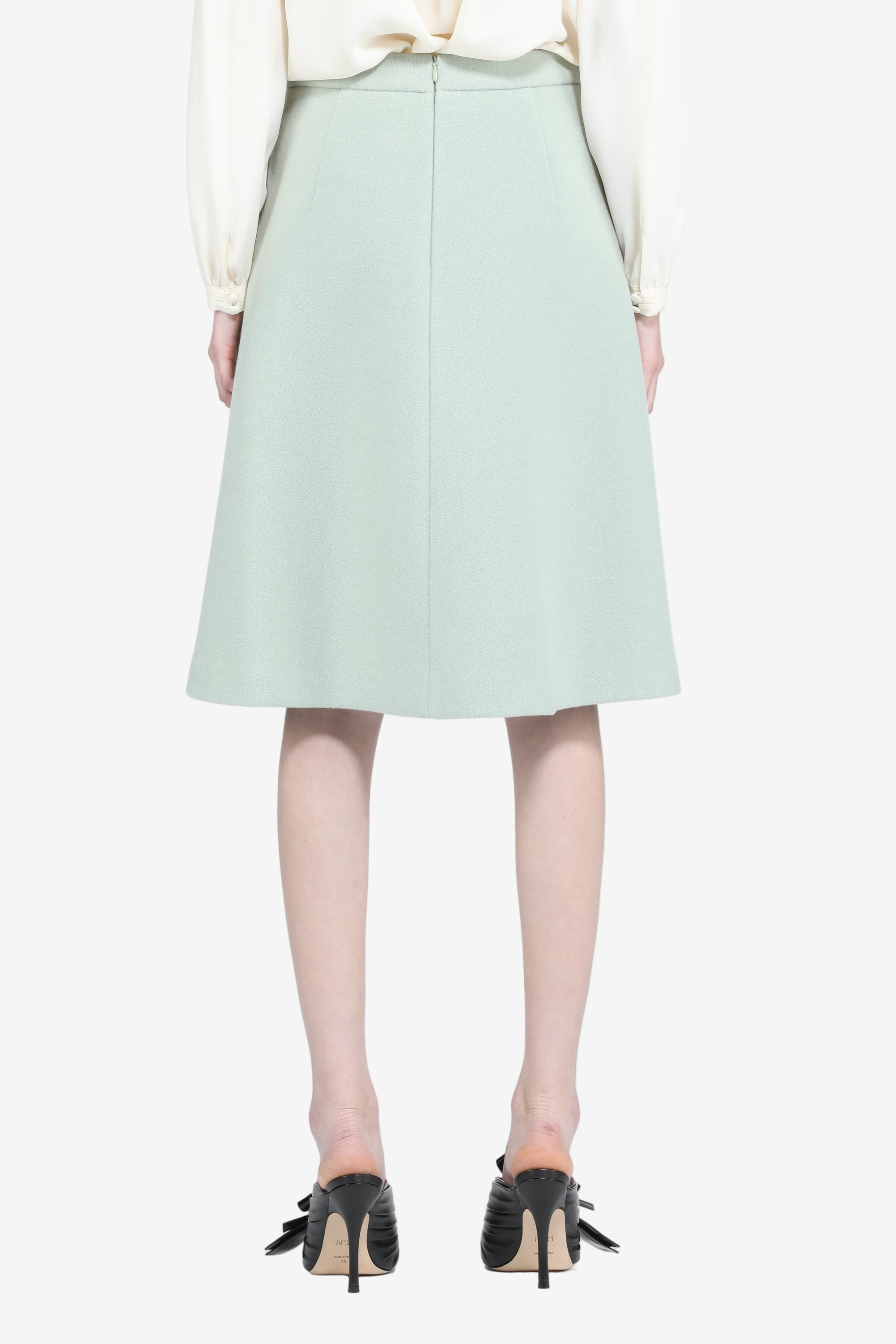 MIDI SKIRT IN WOOL CLOTH - 2