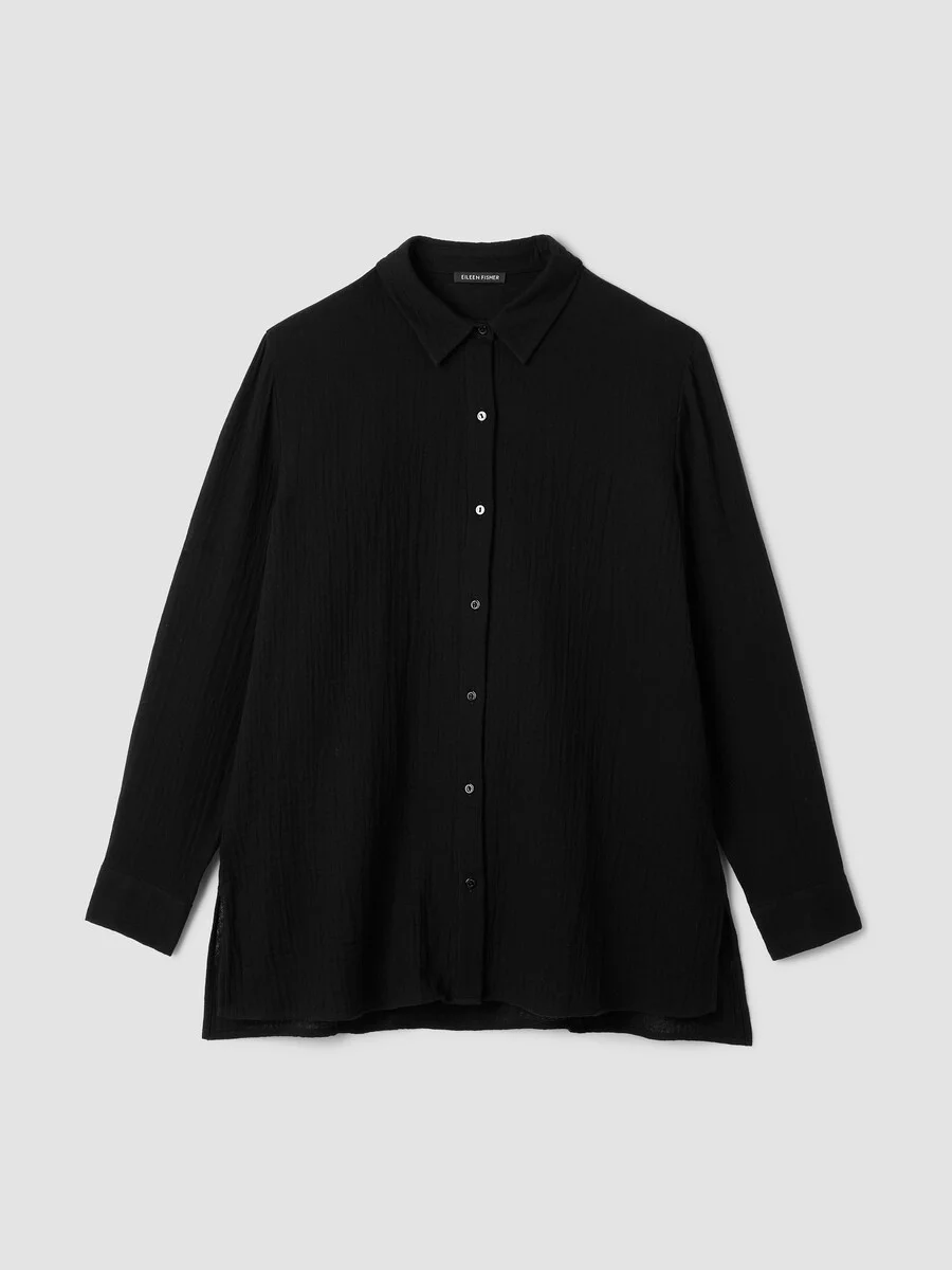 Organic Cotton Lofty Gauze Classic Collar Shirt - 1